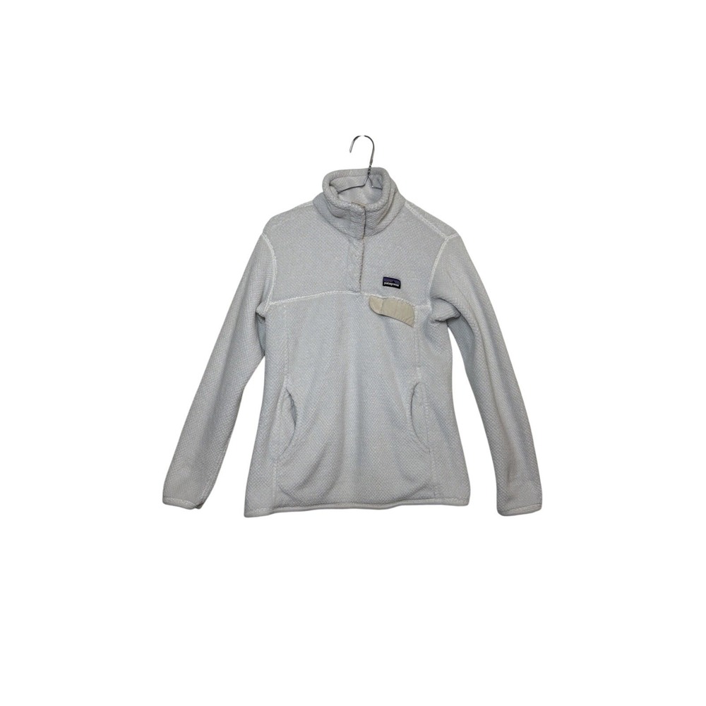 Patagonia Re-Tool Snap-T Pullover Womens Medium White Fleece Snap Neck Jacket